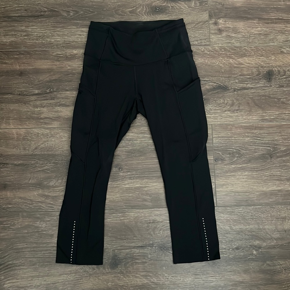 Lululemon Fast and Free reflective high rise crop 19”